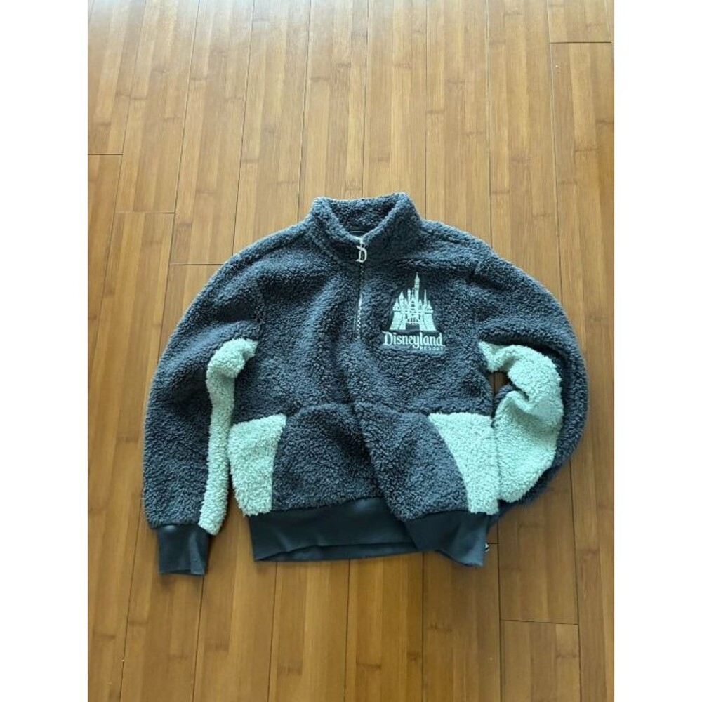 Walt Disney World Wool Jacket Pullover Quarter Zip Women’s Xs Gray Green
